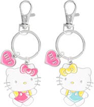 Hello Kitty BFF Keychain, Hello Kitty and Mimmy White, Set Of 2