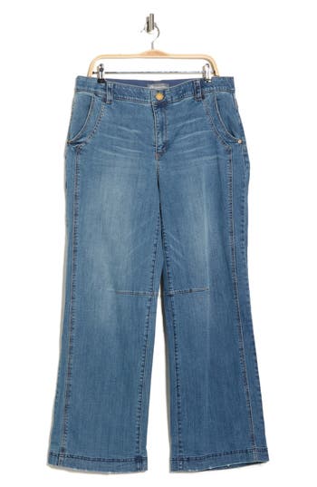 Democracy Dart Wide Leg Jeans In Blue