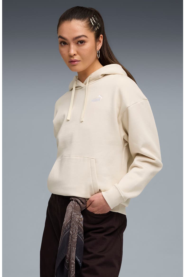 Essentials Small No. 1 Logo Hoodie, Alternate, color, ALPINE SNOW