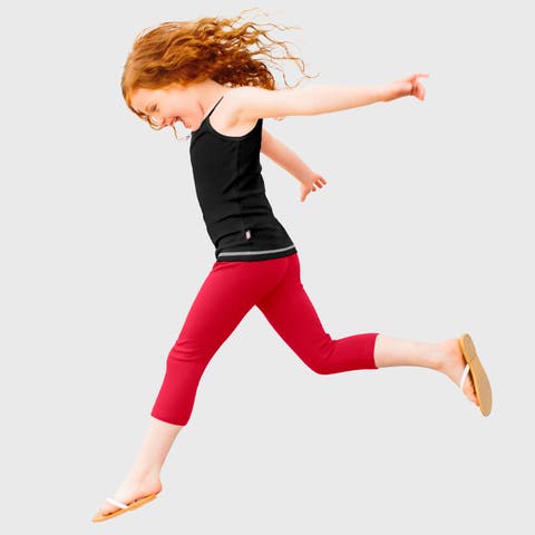 Girls 100% Soft Cotton Capri Leggings (Toddler, Little Kid & Big Kid)