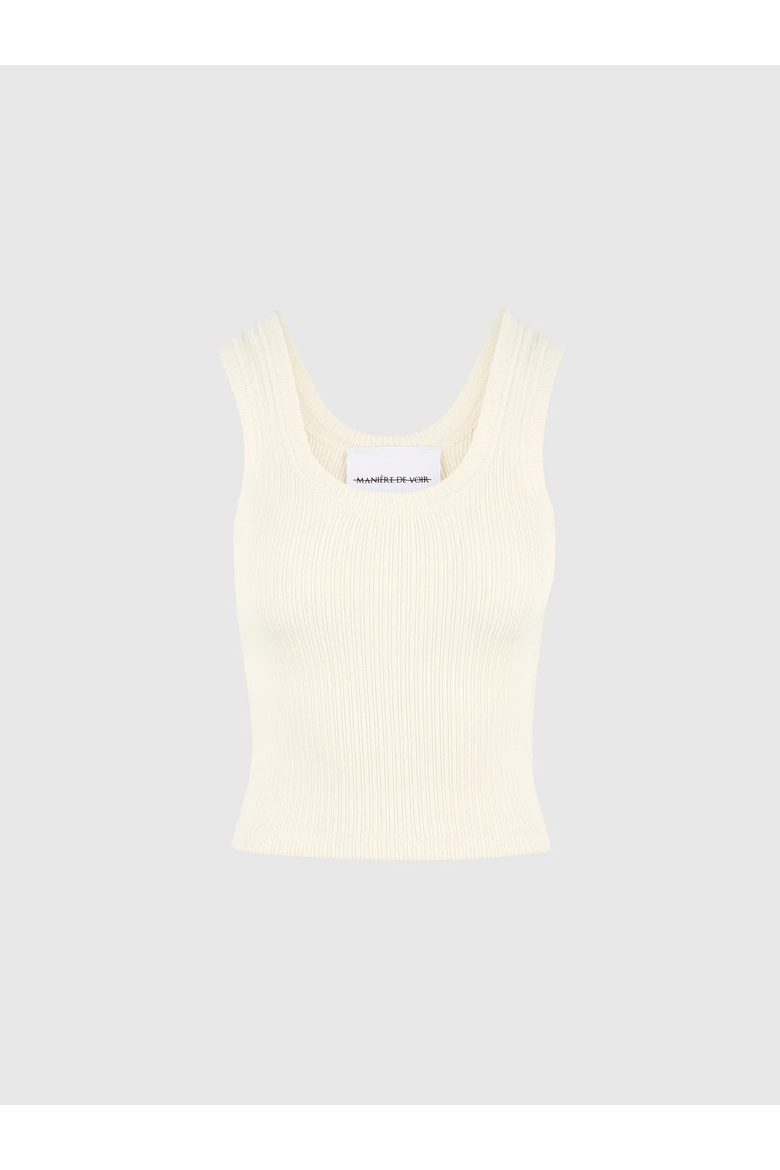 Scoop Neck Rib Tank, Alternate, color, cream