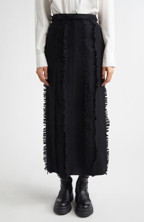Fringe Wool Skirt