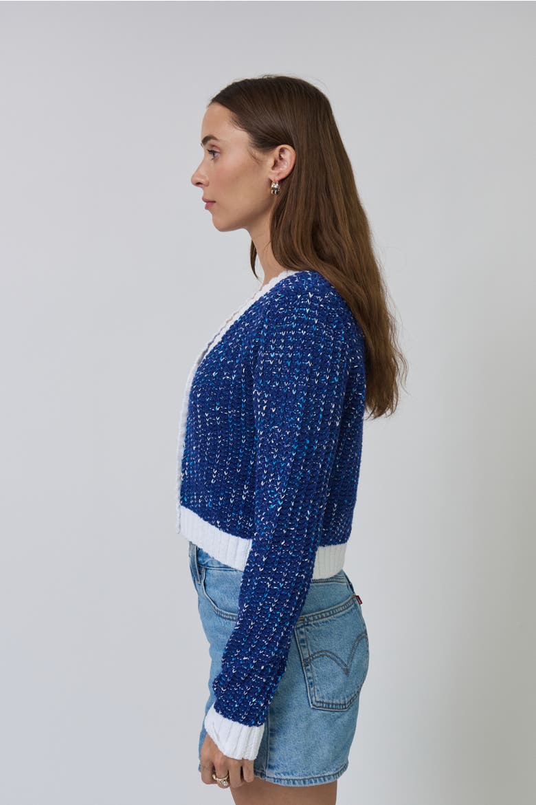 Allie Cropped Chunky Cardigan, Alternate, color, BLUE MULTI