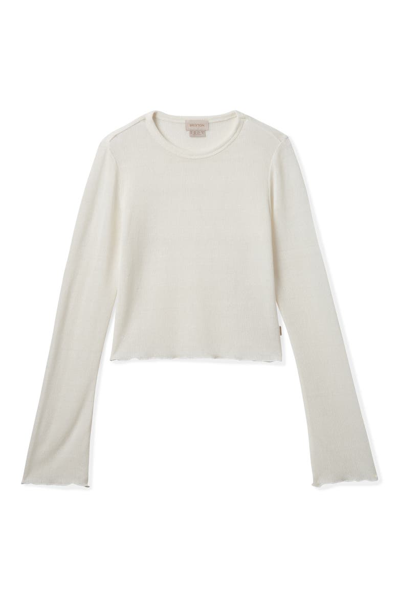 Semisheer Knit Long Sleeve Top, Alternate, color, OFF WHITE
