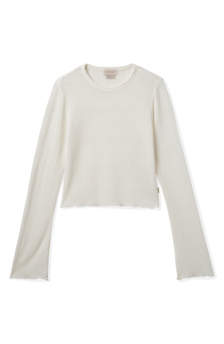 Brixton Semisheer Knit Long Sleeve Top, Alternate, color, Off White