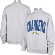 '47 Women's '47  Gray Los Angeles Chargers Subtle Muse Mock Neck Sweatshirt