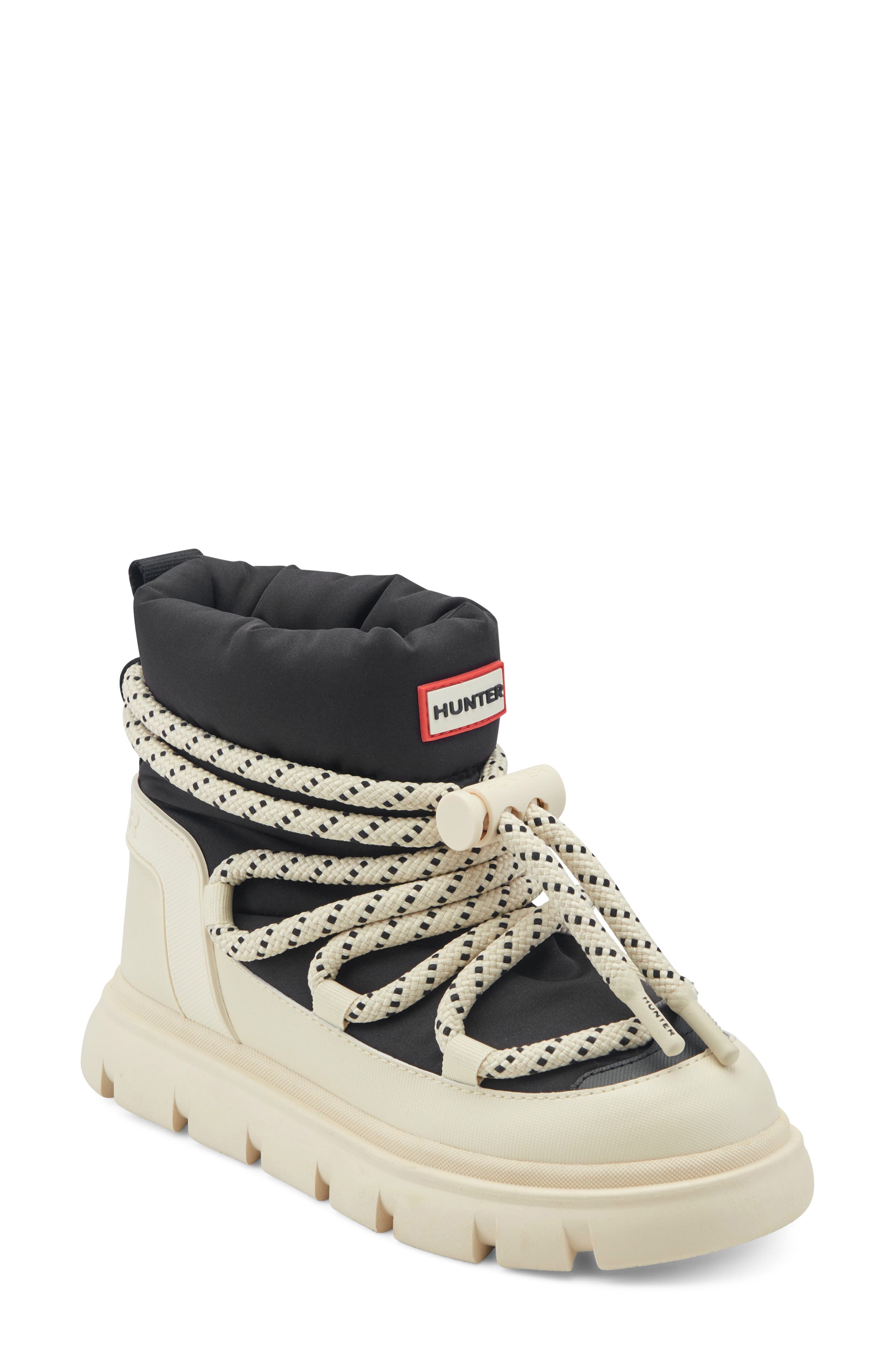 Marlay Water Resistant Winter Boot, Main, color, BLACK