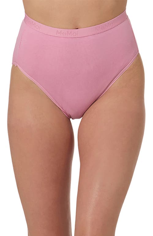 Memoi Stretch Cotton 3-pack Briefs In Pink