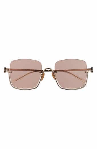 Gucci 54mm Half Rim Sunglasses