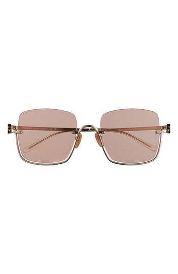 Gucci 54mm Half Rim Sunglasses