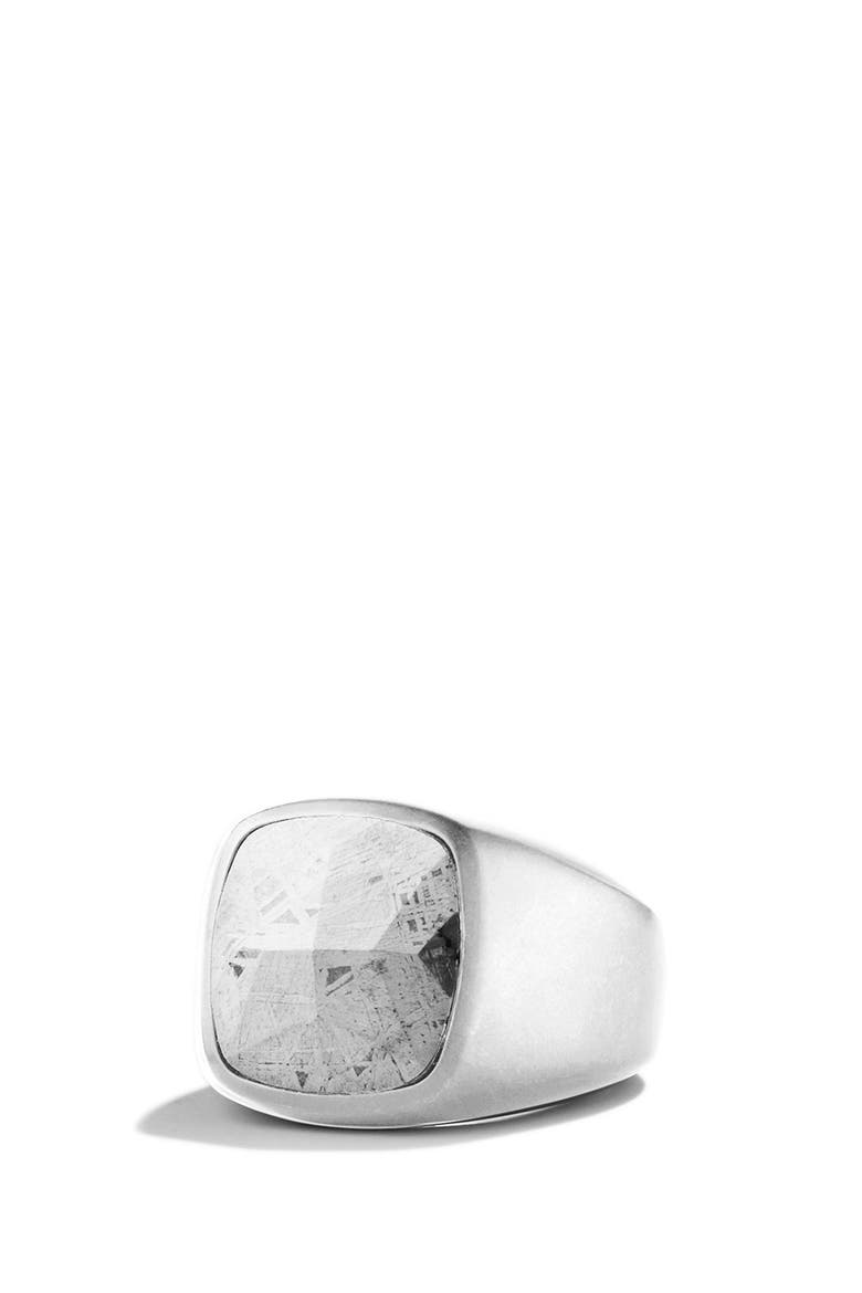Signet Ring with Meteorite, Main, color, METEORITE