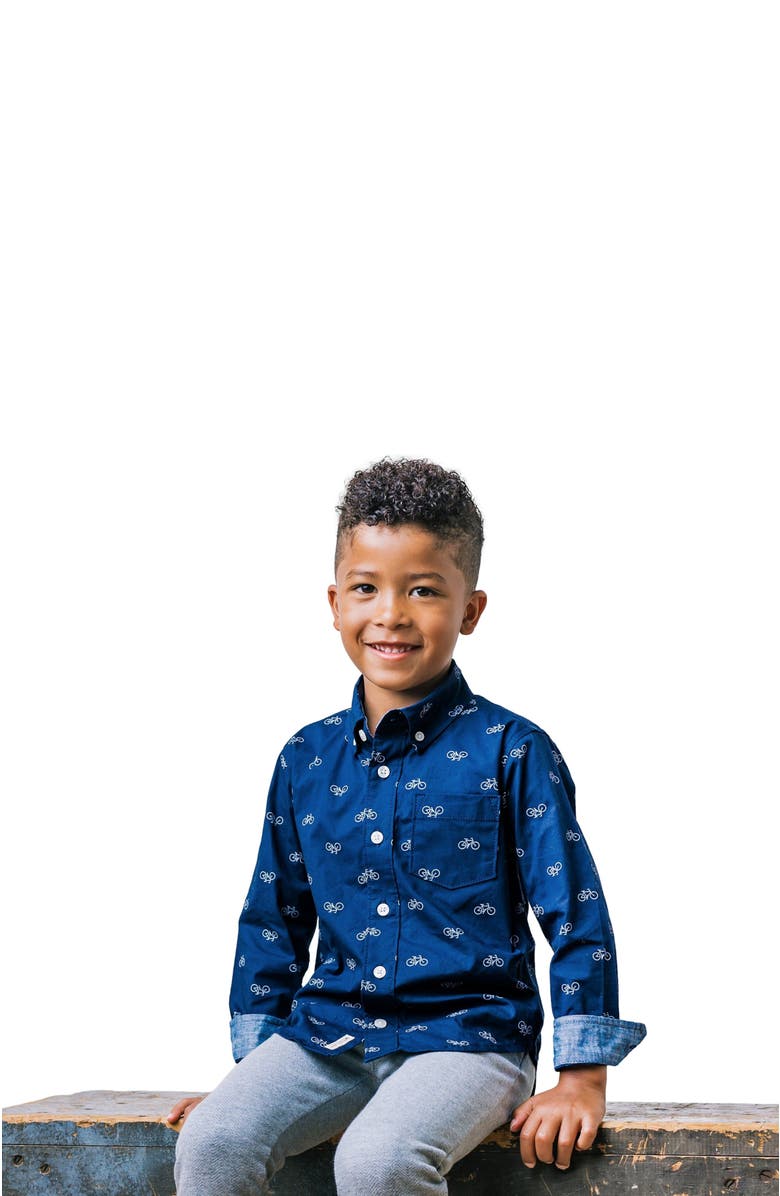 Hope & Henry Boys' Organic Stretch Poplin Shirt, Kids, Alternate, color,