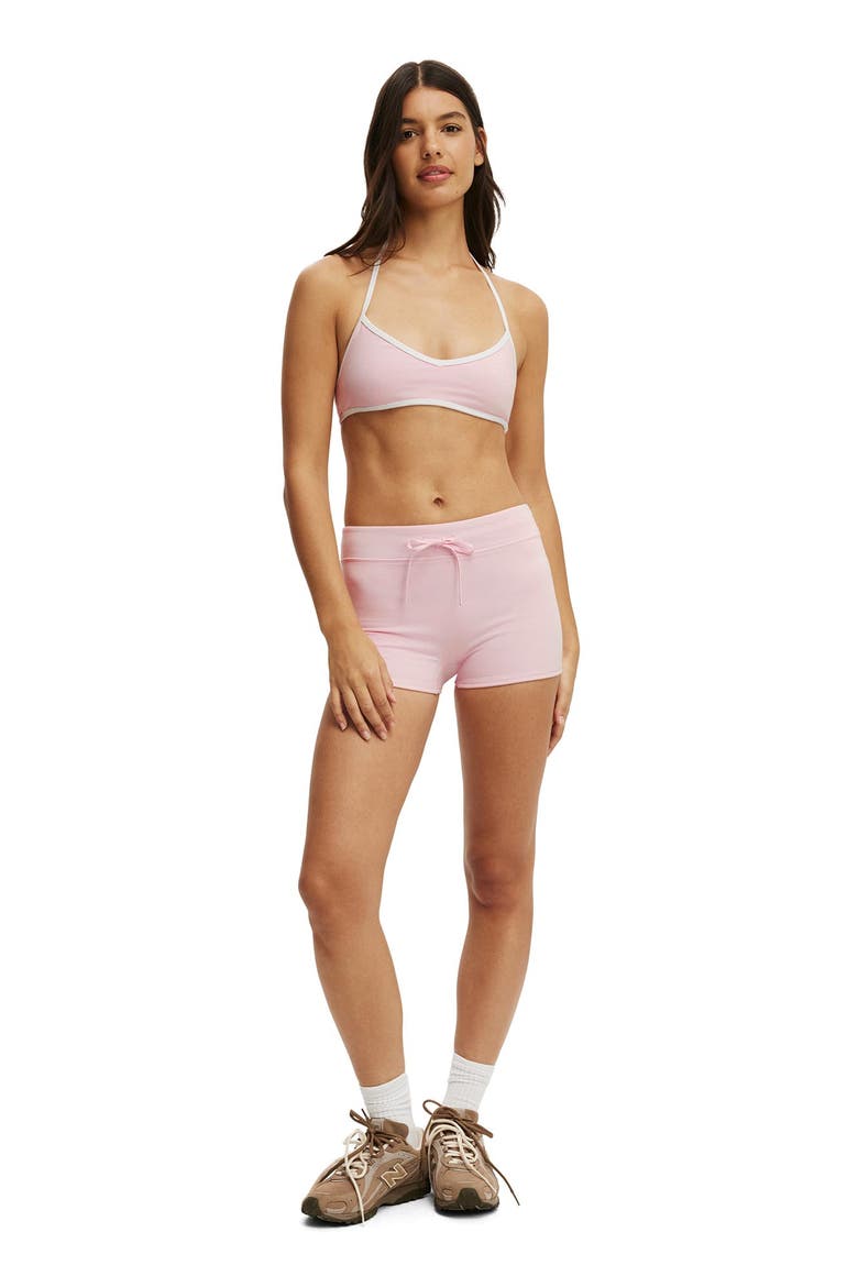 Women's Active Ultra Soft Tie Front Micro Short, Alternate, color, Cherry Dream