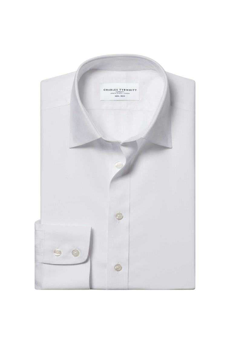 Charles Tyrwhitt Non-Iron Twill Shirt, Alternate, color, White