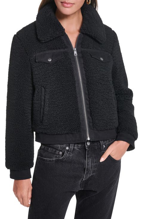 Fleece & Denim Bomber Jacket