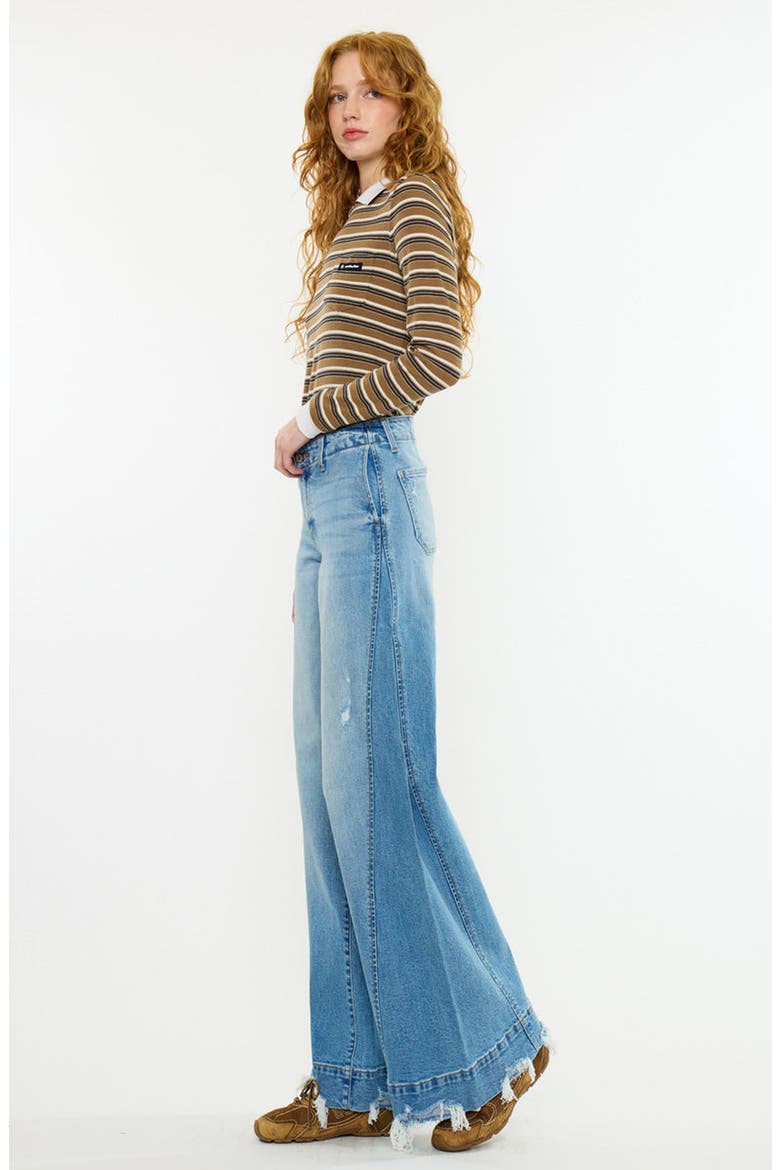 Birdeen Mid Rise Super Wide Jeans, Alternate, color, Medium Dark Wash