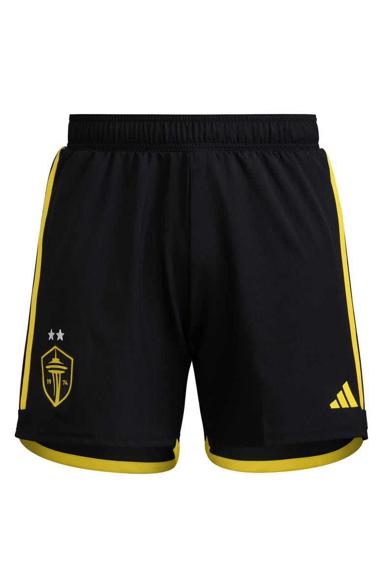 adidas Men's adidas Black Seattle Sounders FC 2024 Away Authentic Shorts, Alternate, color, Black