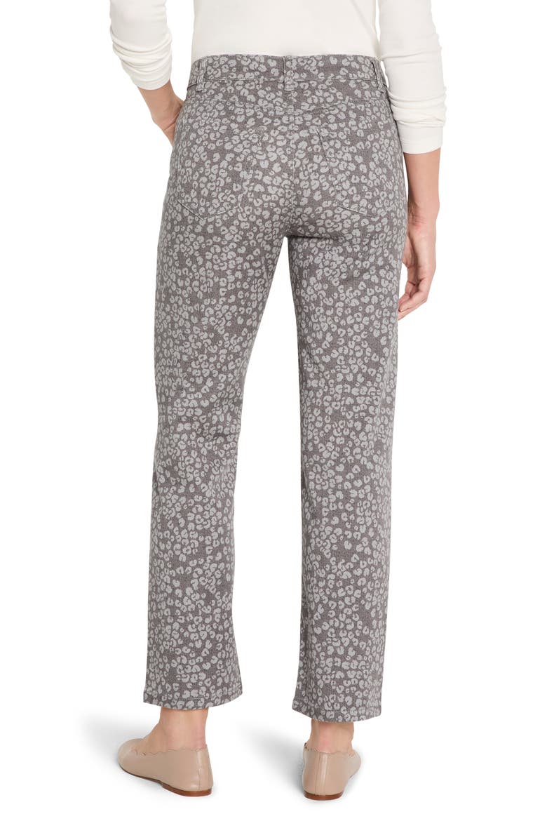 Recess Leopard Print Straight Leg Ankle Jeans, Alternate, color, GREY MULTI