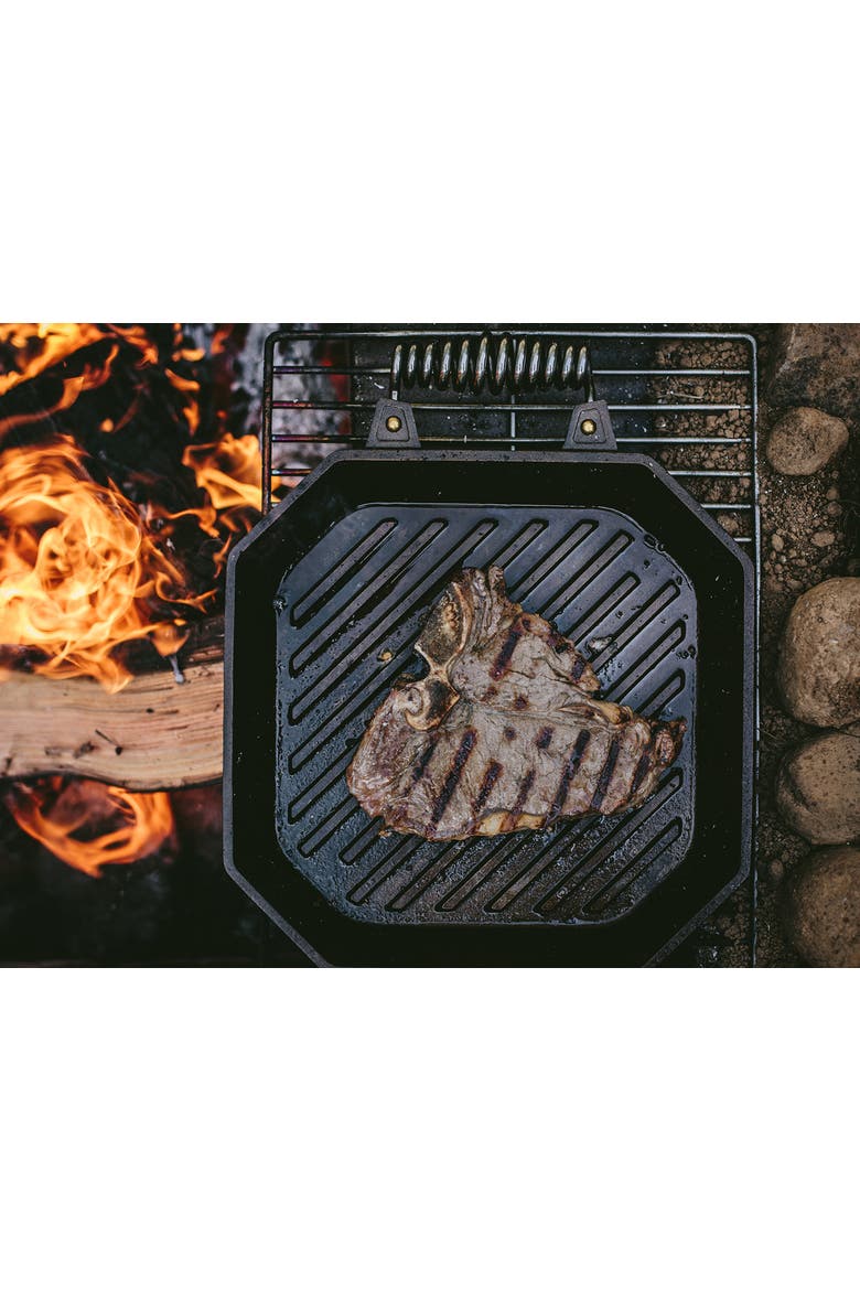 12" Cast Iron Grill Pan, Alternate, color, Black