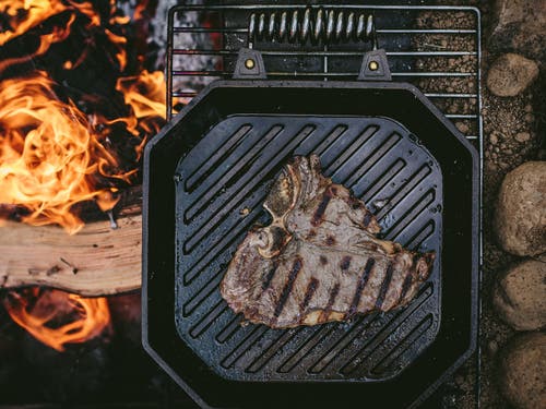 Finex Cast Iron 12'' Double Handle Grill Pan In Black