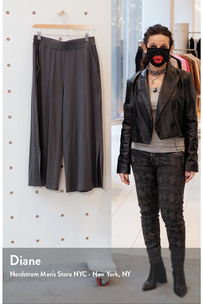 Side Slit Crop Wide Leg Pants video