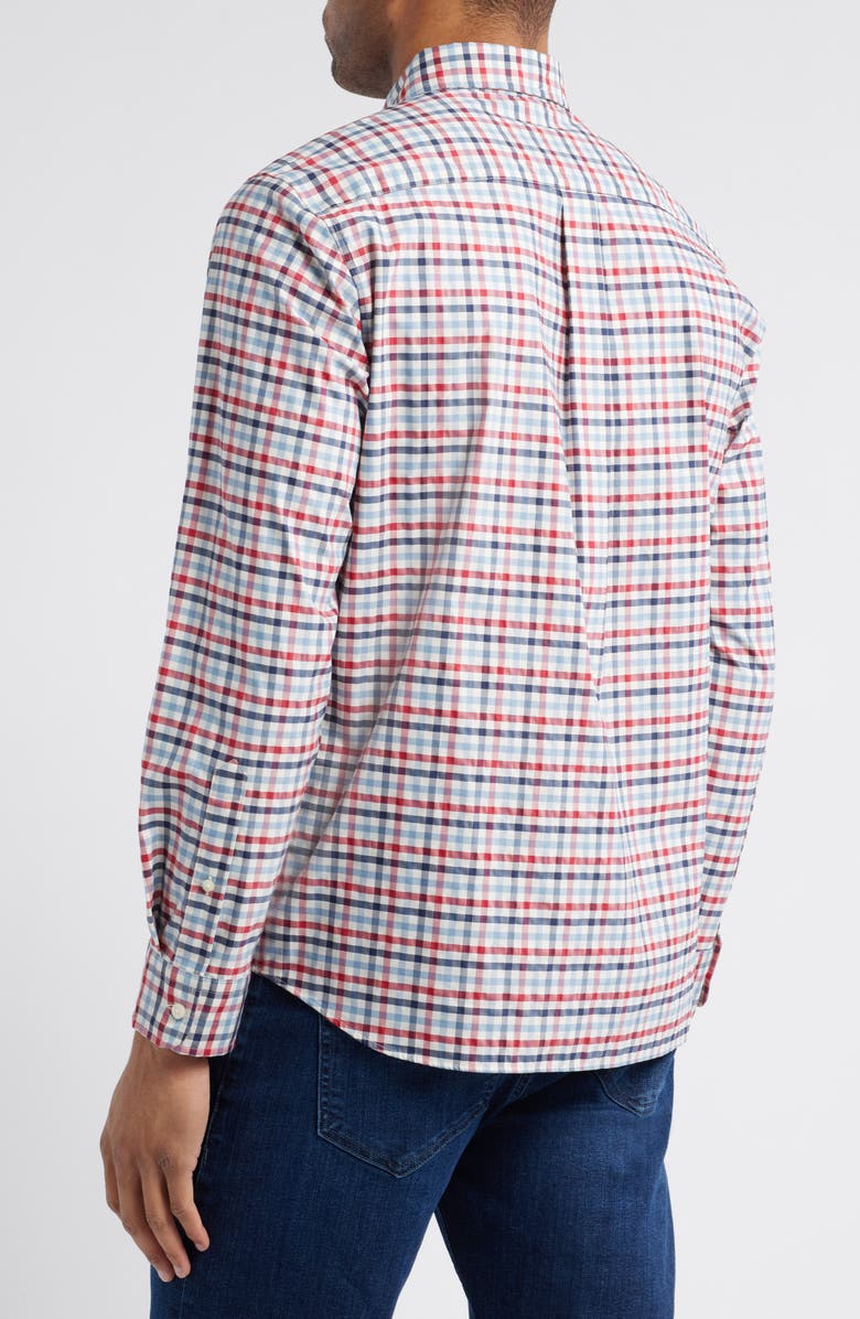 vineyard vines Regular Fit On-The-Go brrrº Gingham Button-Down Shirt, Alternate, color, 