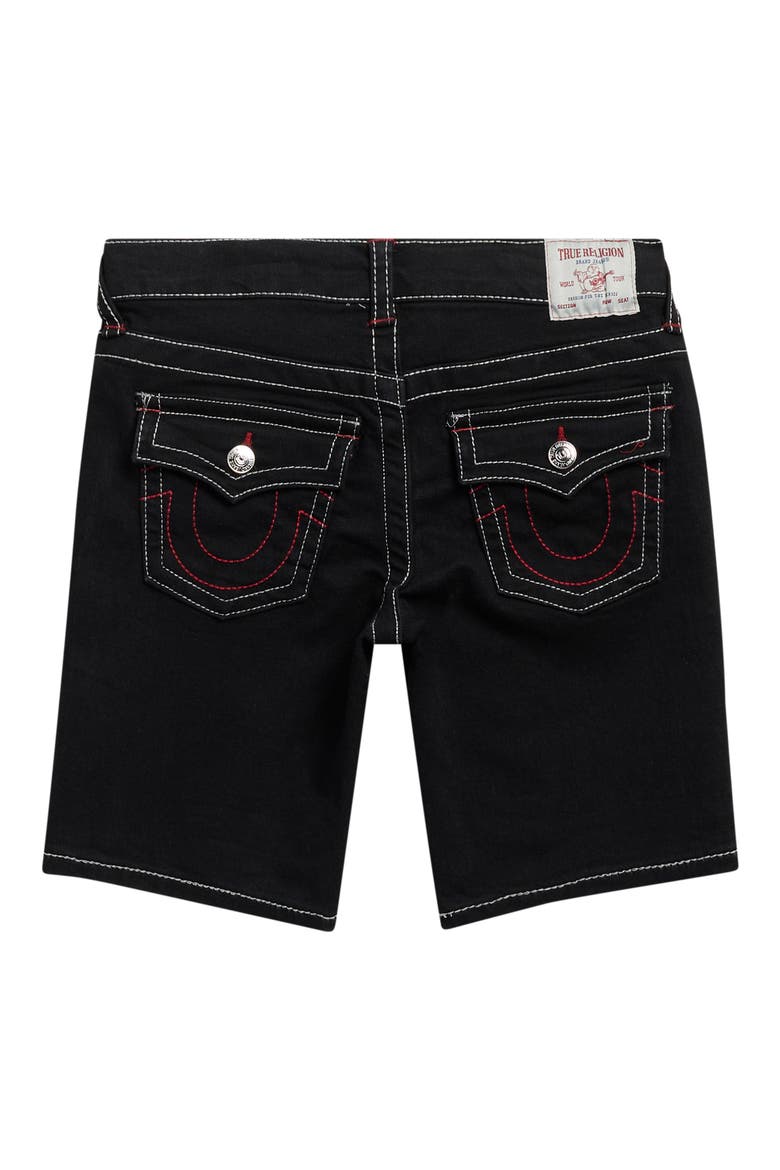 Kids' High Rise Denim Shorts, Alternate, color, BLACK