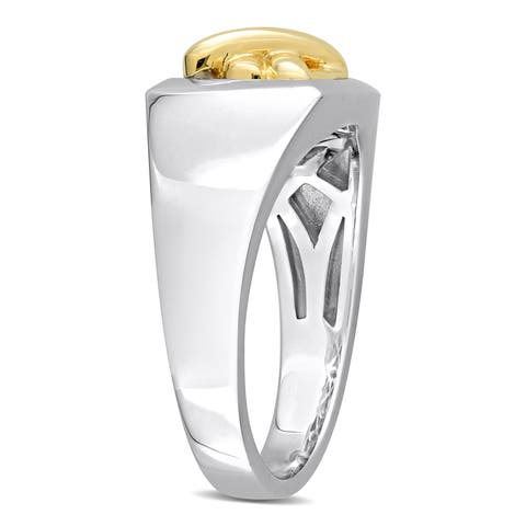 Crossover Motif Signet Ring 14k Gold