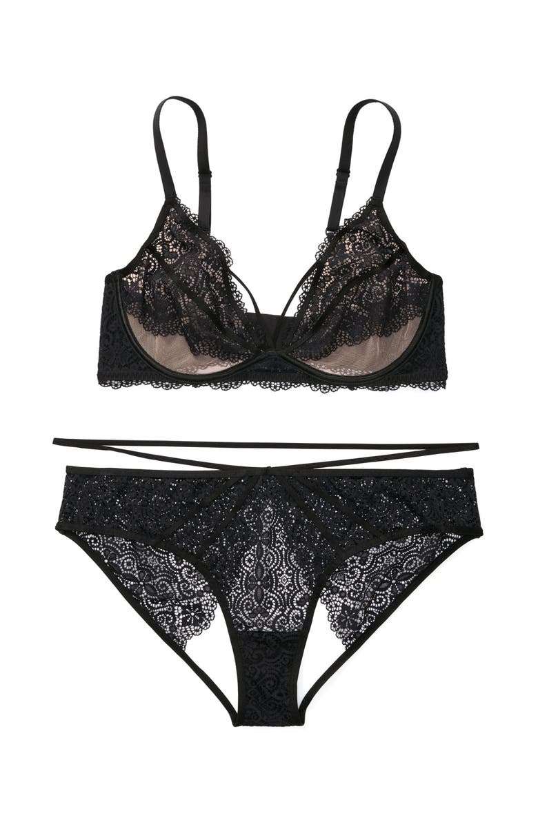 Adore Me Jenni Bikini Panties, Alternate, color, Jet Black