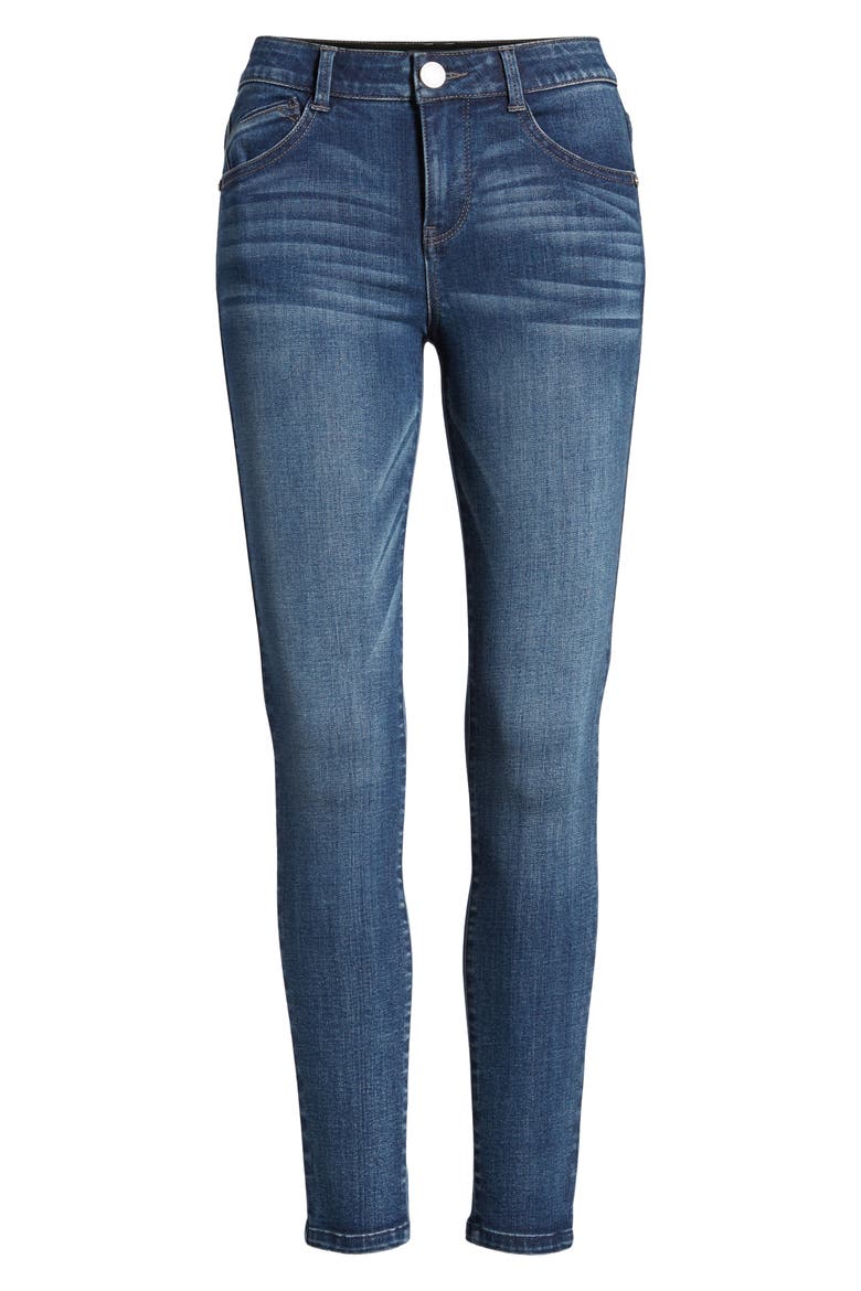 'Ab'Solution Ankle Skinny Jeans, Alternate, color, BLUE