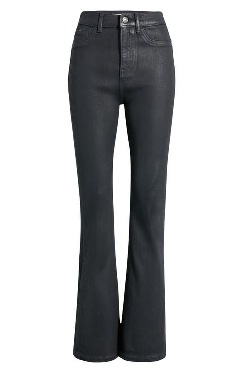 Austin Coated High Waist Bootcut Jeans