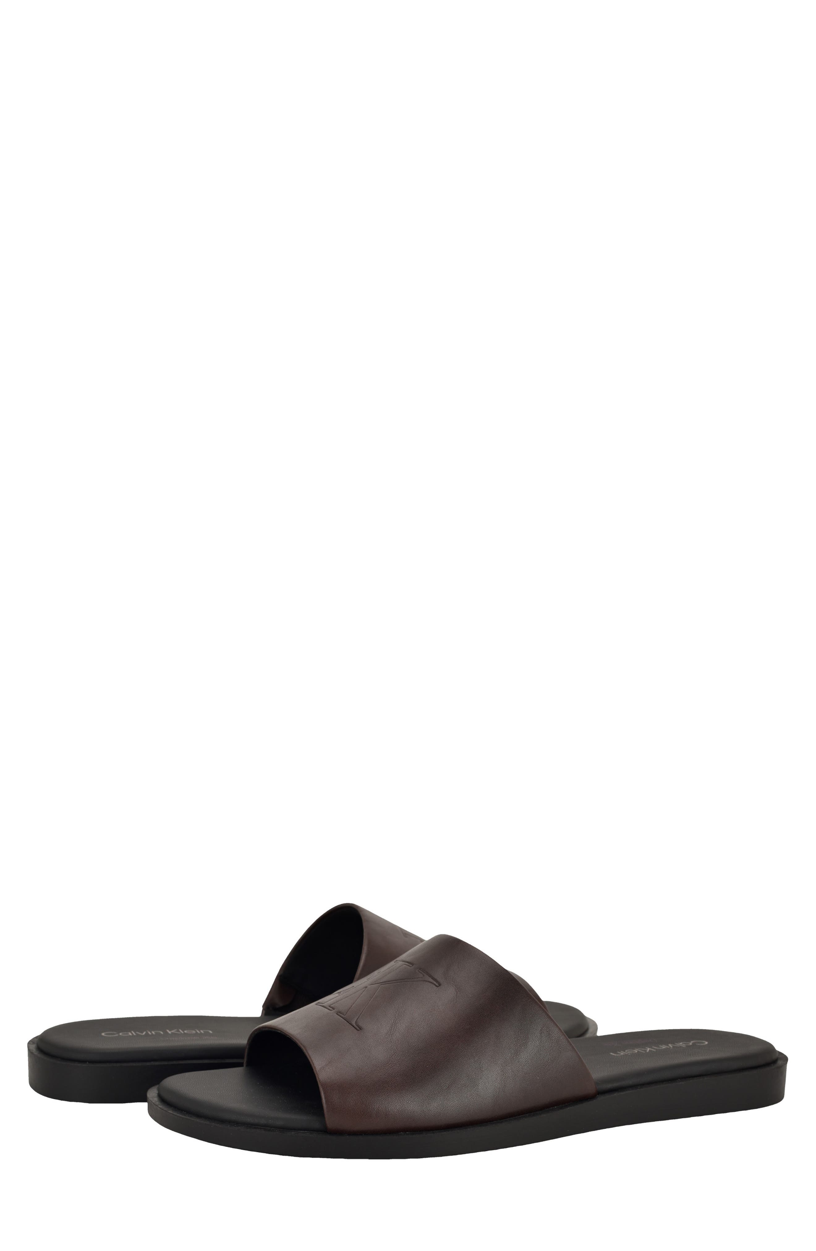 Edenn Slide Sandal, Alternate, color, DARK BROWN