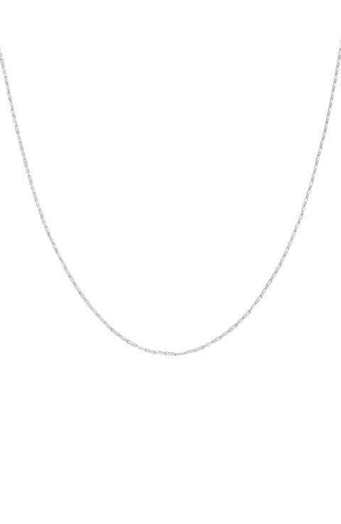 Sterling Silver 18k Gold Plated Sharon Basic Chain Necklace