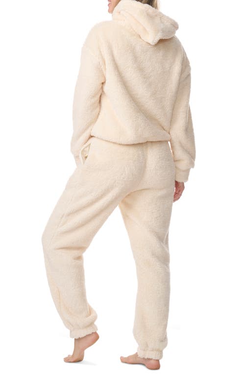 Splendid High Pile Fleece Pajamas In Cream