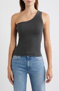 A.REN Eve Cotton Rib One-Shoulder Tank