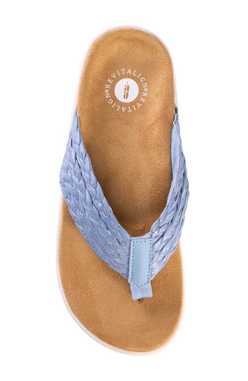 Revitalign Yumi Raffia Flip Flop In Blue