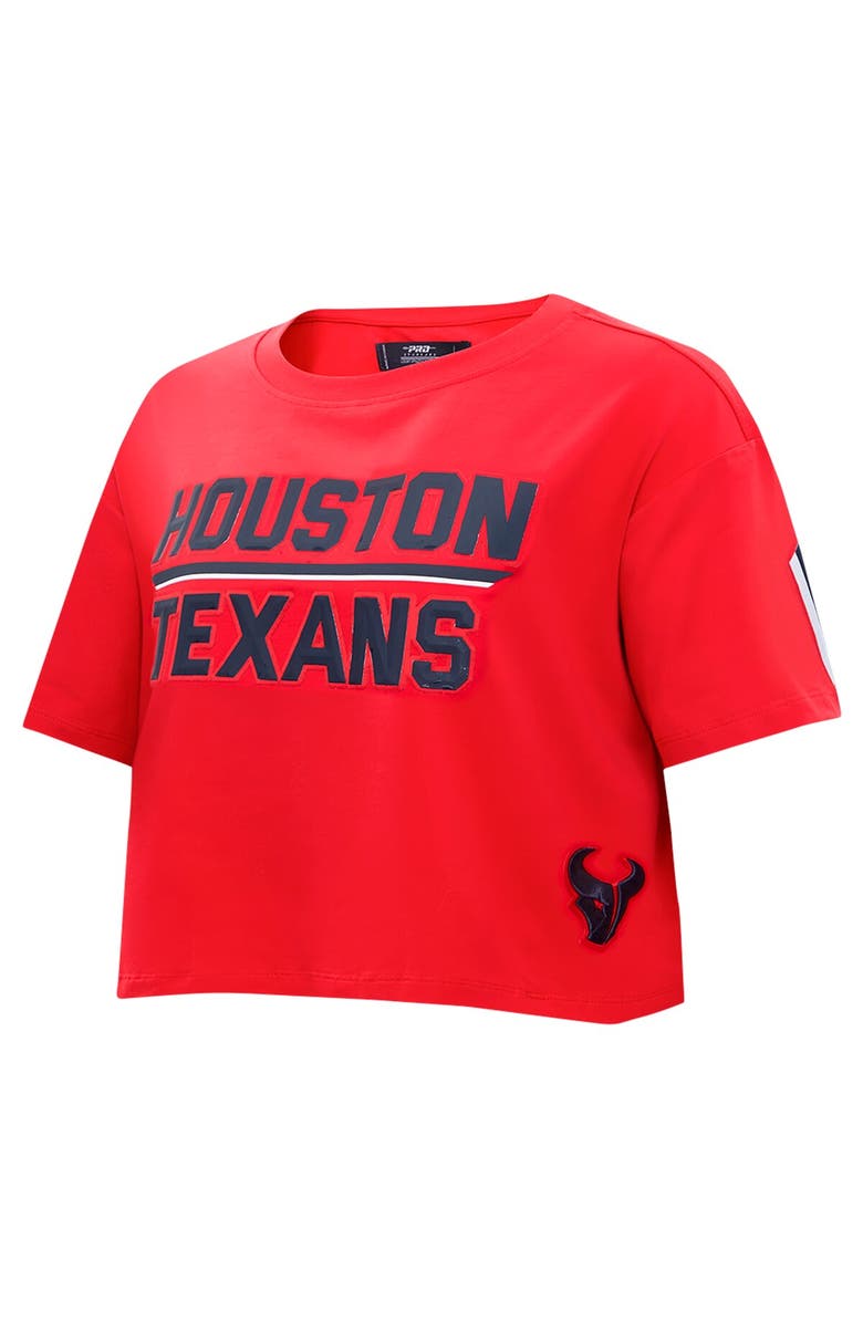 PRO STANDARD Women's Pro Standard Red Houston Texans Alternate Cropped Boxy T-Shirt, Alternate, color, 