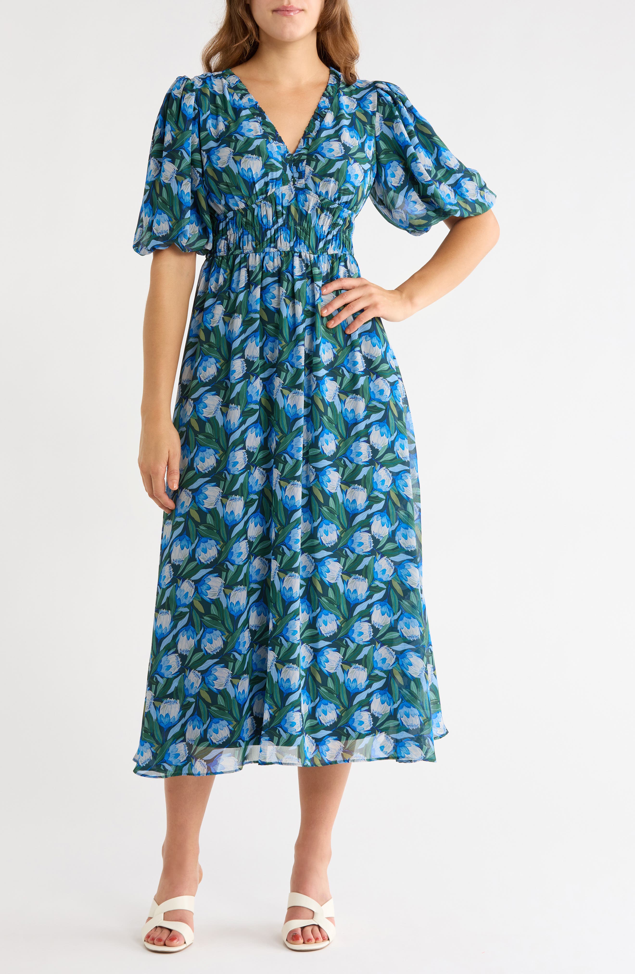 Print Chiffon Maxi Dress