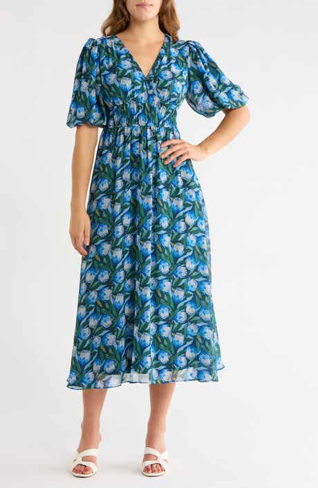 Print Chiffon Maxi Dress