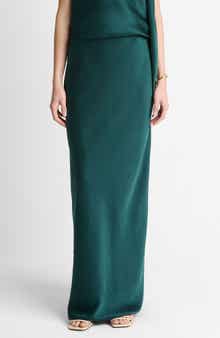 Vince Satin Bias Column Skirt