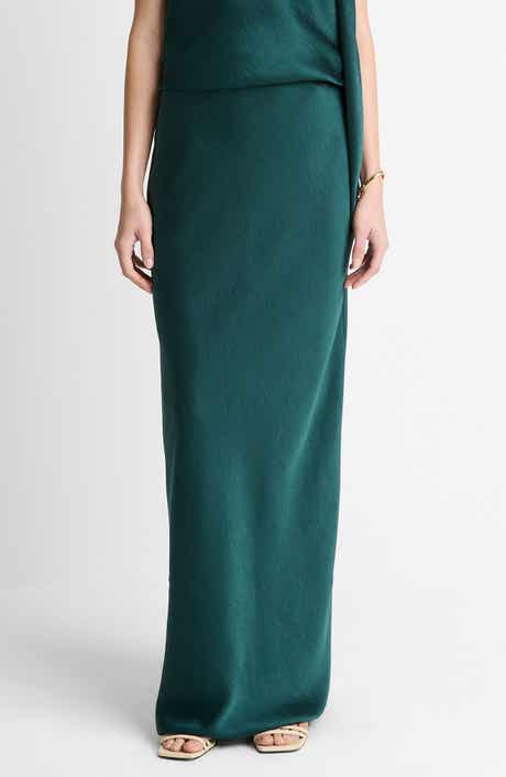 Vince Satin Bias Column Skirt