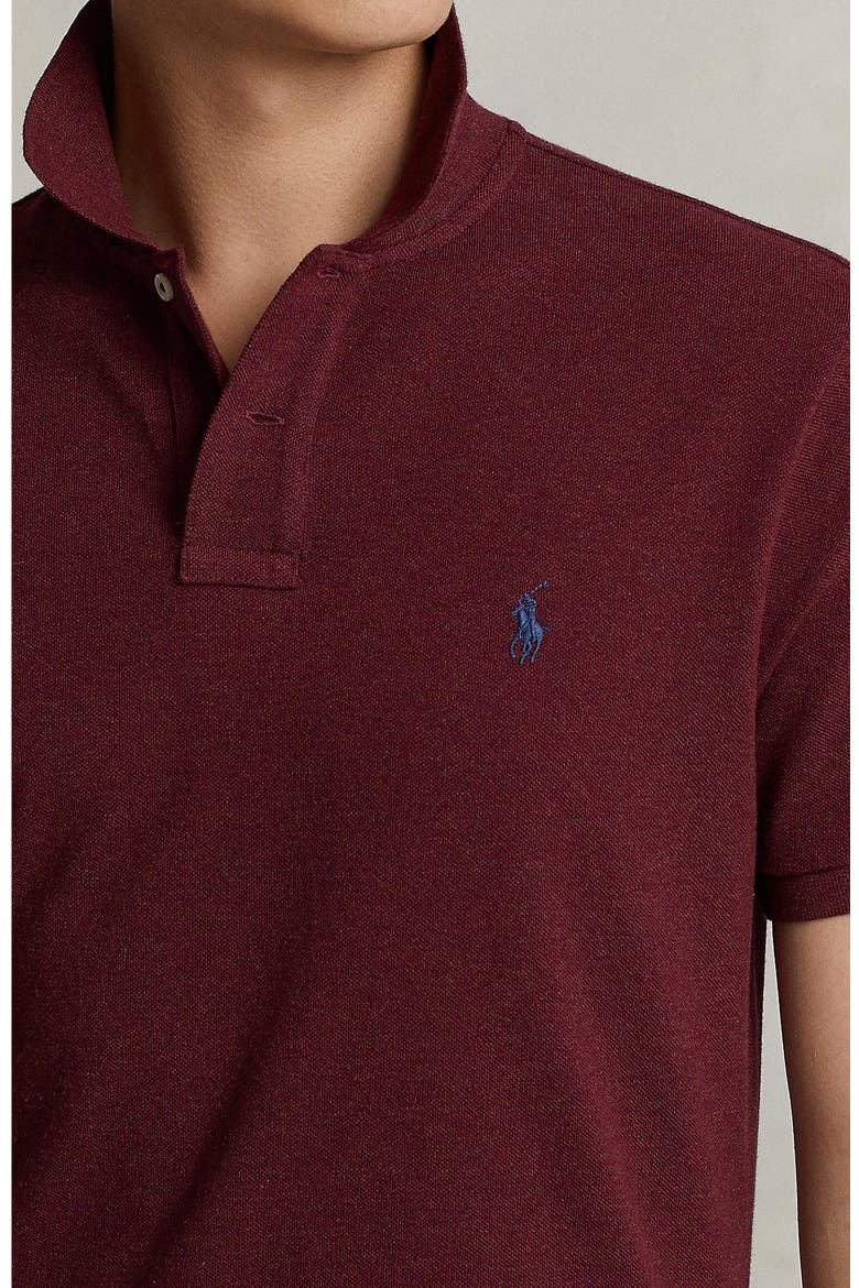 Solid Cotton Polo Shirt, Alternate, color, SPRING WINE HEATHER