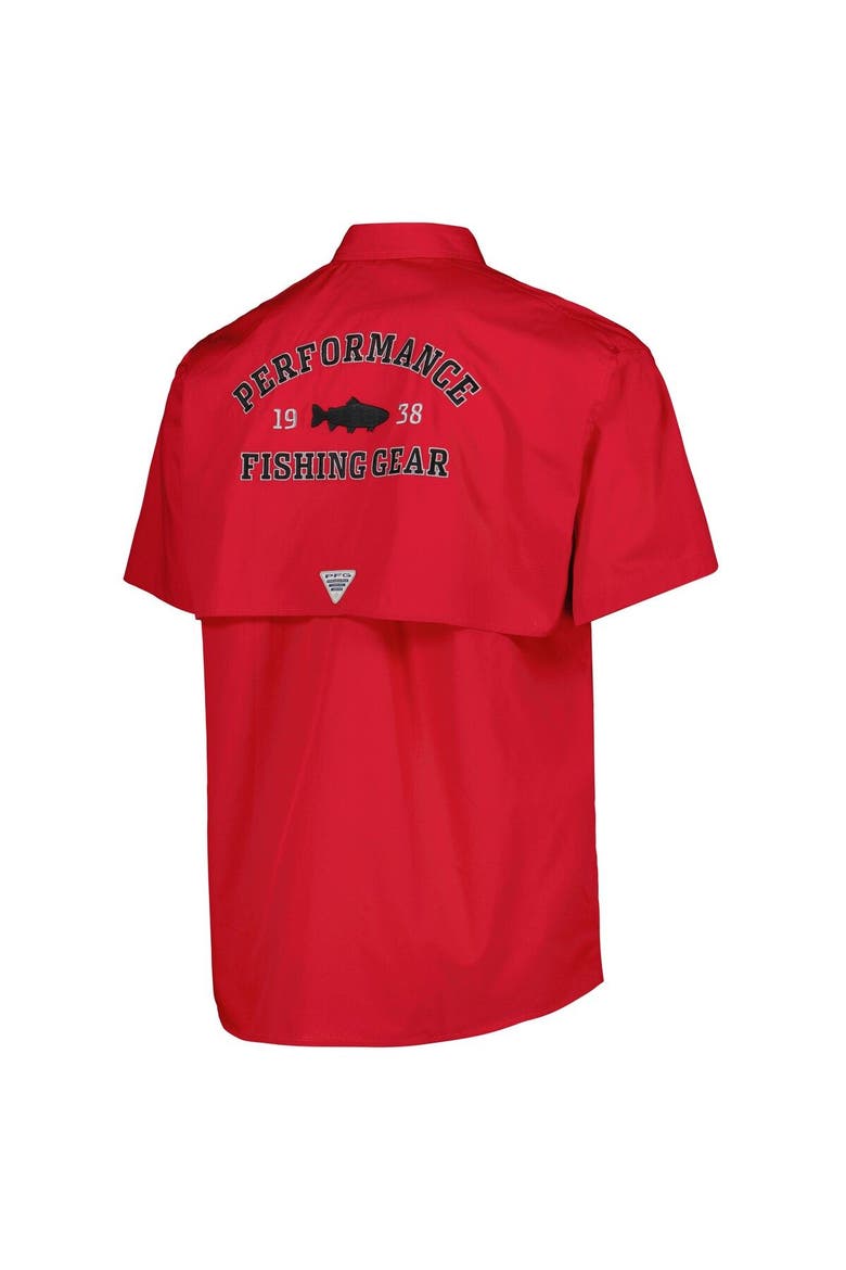 Men's Columbia Scarlet Ohio State Buckeyes Bonehead Button-Up Shirt, Alternate, color, Scarlet