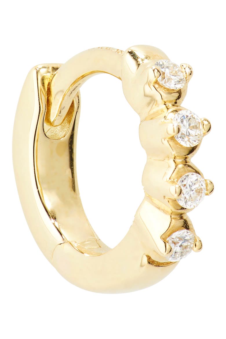 Liora Diamond Huggie Hoop Earrings (Nordstrom Exclusive), Alternate, color, 18K YELLOW GOLD