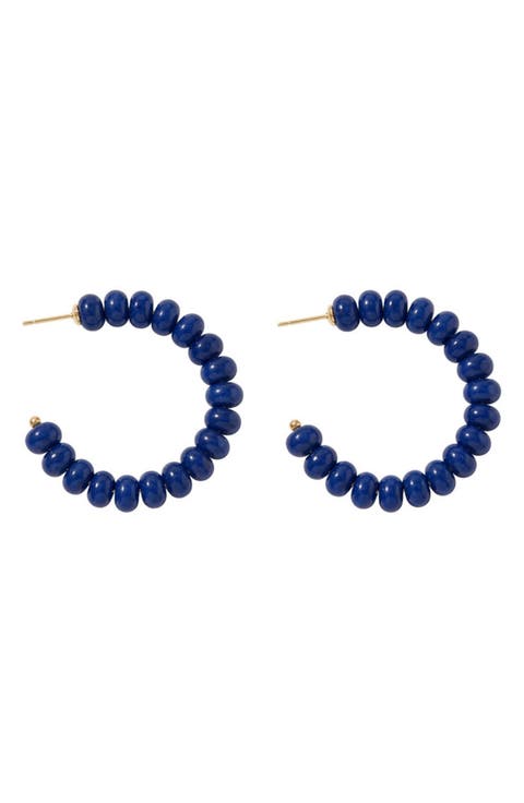 Bauble Beaded Hoop Earrings