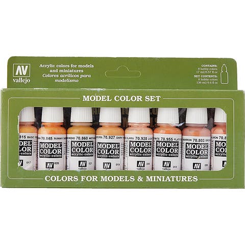 Vallejo Face/Skin Colors Paint Set, 8Colors, 17Ml, 0.5 Fl Oz (Pack Of 8)