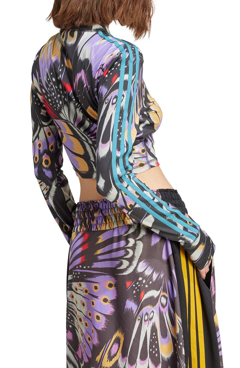 ADIDAS X FARM RIO Butterfly Long Sleeve Crop T-Shirt, Alternate, color, 