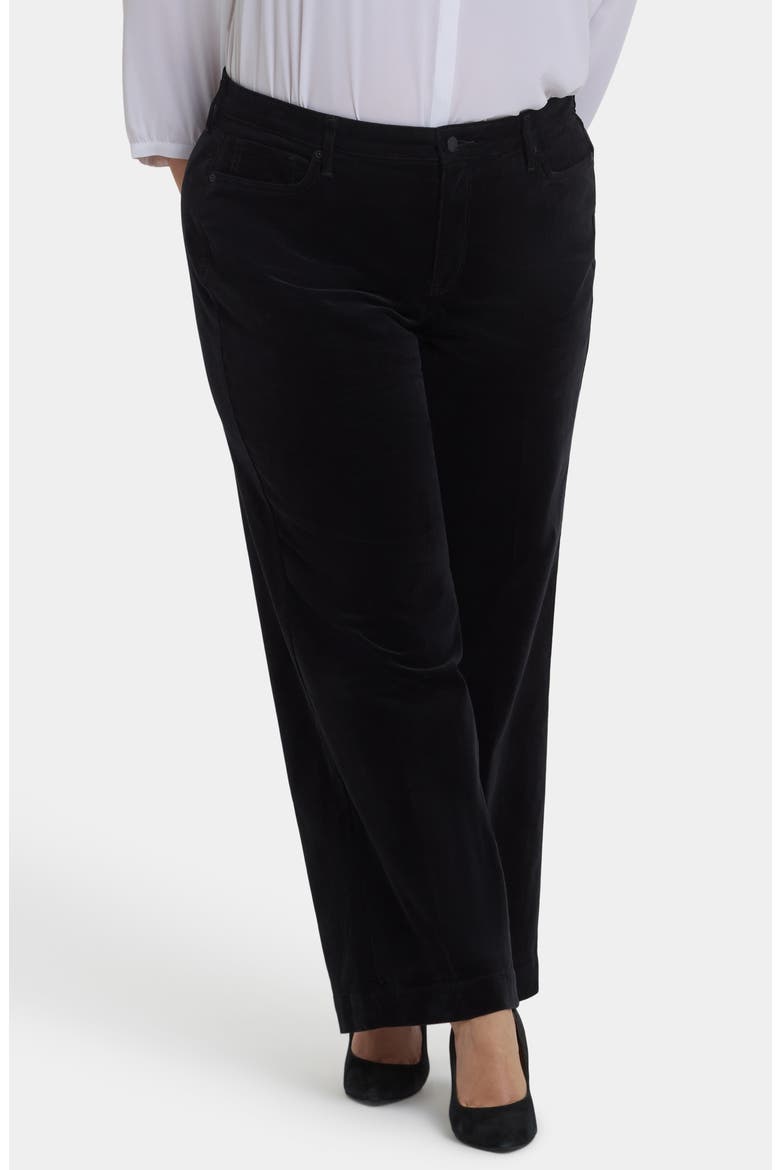 Teresa Wide Leg Corduroy Pants, Main, color, BLACK