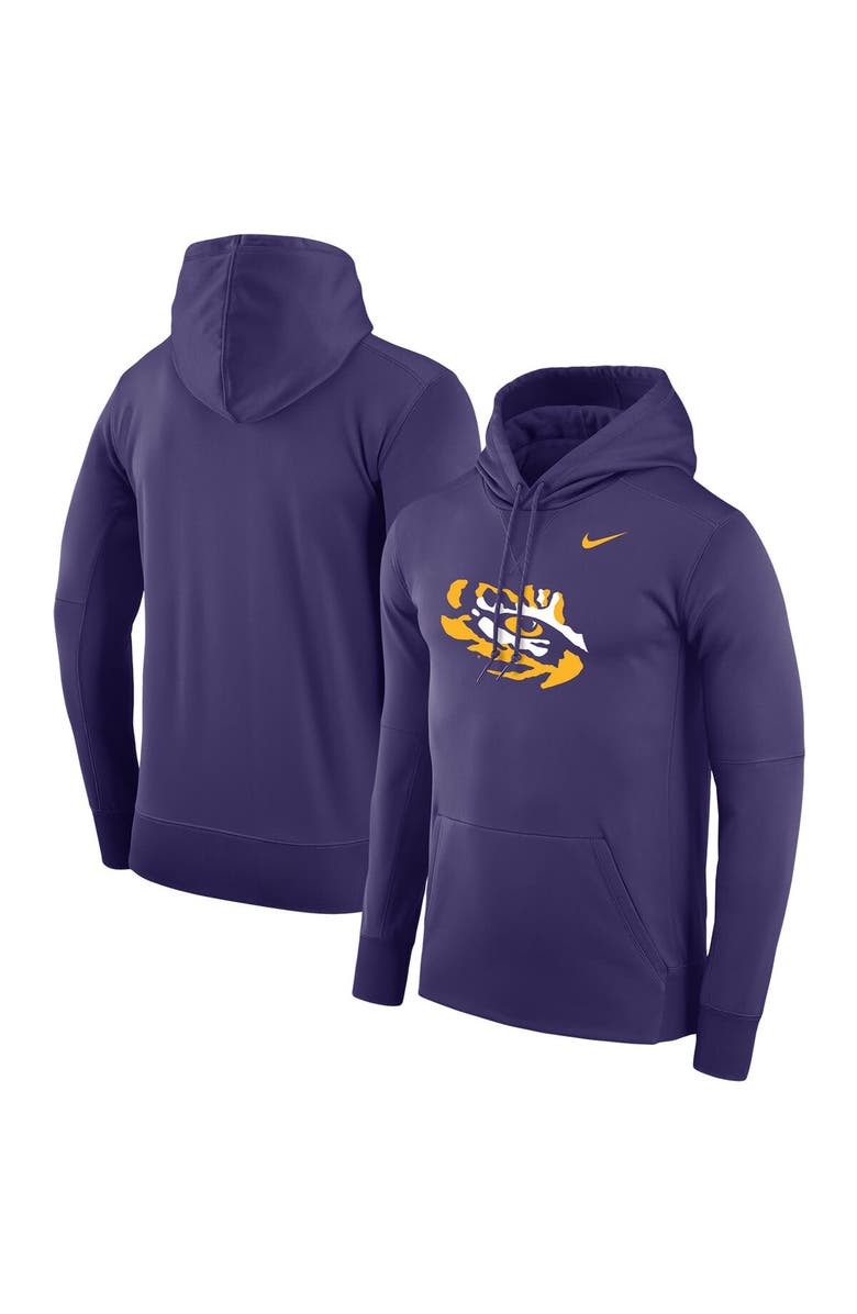 Nike Men's Nike Purple LSU Tigers Performance Pullover Hoodie, Main, color,