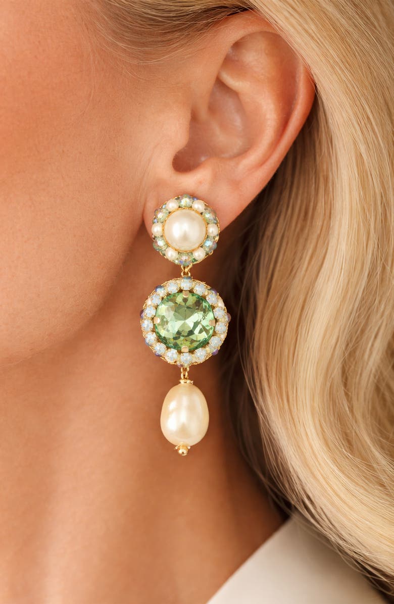 Deepa Gurnani Mukta Drop Earrings, Alternate, color,